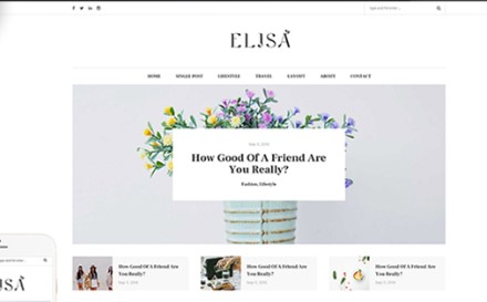 Free Elisa WordPress Blog Theme